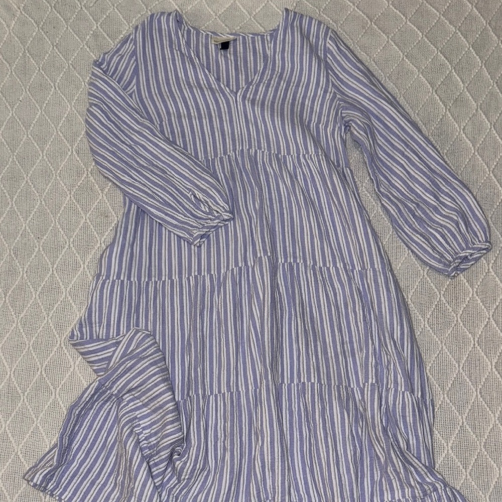 Striped Blue and White Sunday Dress